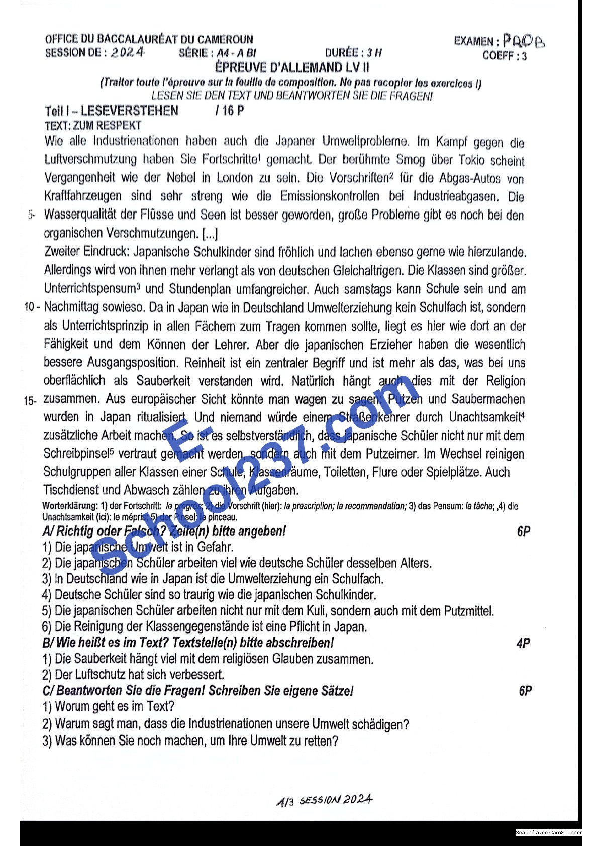 Allemand PB A4 2024